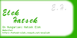 elek hatsek business card
